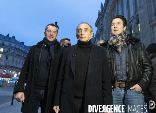 Eric ZEMMOUR devant la  Gare du Nord contre l insécurité dans les transports