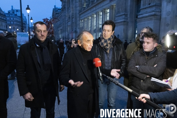 Eric ZEMMOUR devant la  Gare du Nord contre l insécurité dans les transports