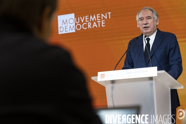 Voeux du MODEM et de François BAYROU à la presse.