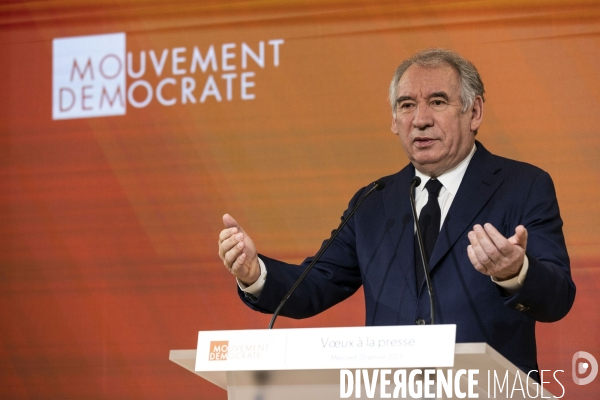 Voeux du MODEM et de François BAYROU à la presse.