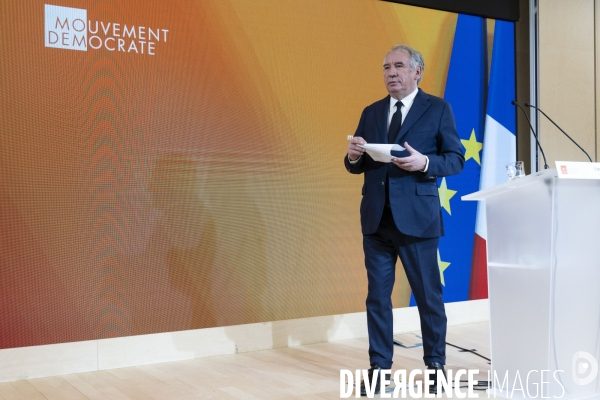 Voeux du MODEM et de François BAYROU à la presse.