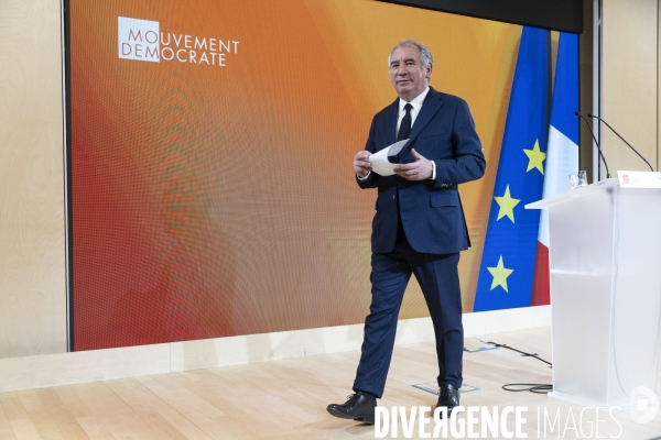 Voeux du MODEM et de François BAYROU à la presse.