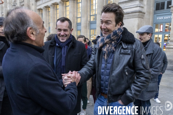 Eric ZEMMOUR devant la  Gare du Nord contre l insécurité dans les transports