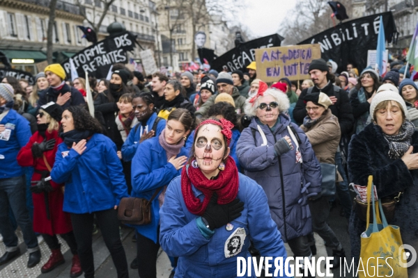 FRA-Manifestation-Reforme Retraite- Paris