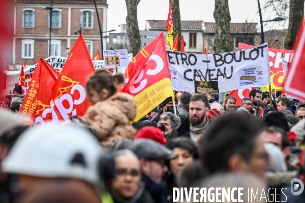 Toulouse : 2eme manifestation contre la reforme de la retraite