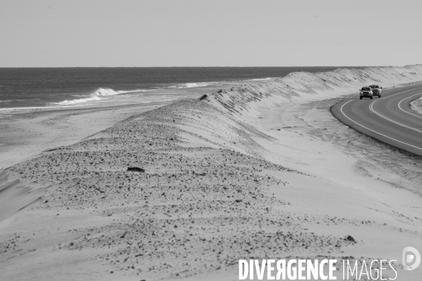 Outer banks, érosion des dunes.