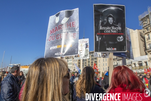 Deuxième manifestation contre la réforme de la retraite à Marseille