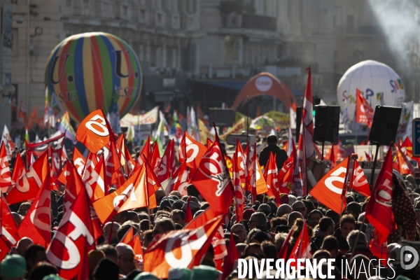 Deuxième manifestation contre la réforme de la retraite à Marseille