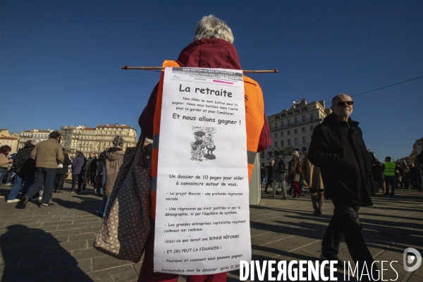 Deuxième manifestation contre la réforme de la retraite à Marseille