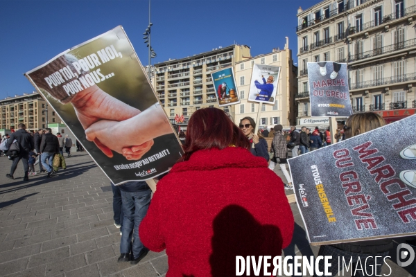 Deuxième manifestation contre la réforme de la retraite à Marseille