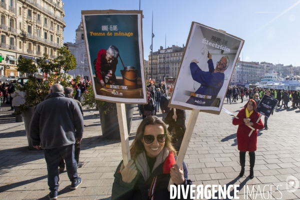 Deuxième manifestation contre la réforme de la retraite à Marseille