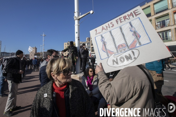 Deuxième manifestation contre la réforme de la retraite à Marseille