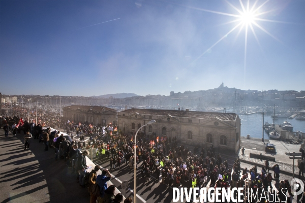 Deuxième manifestation contre la réforme de la retraite à Marseille