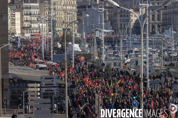 Deuxième manifestation contre la réforme de la retraite à Marseille