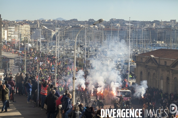 Deuxième manifestation contre la réforme de la retraite à Marseille