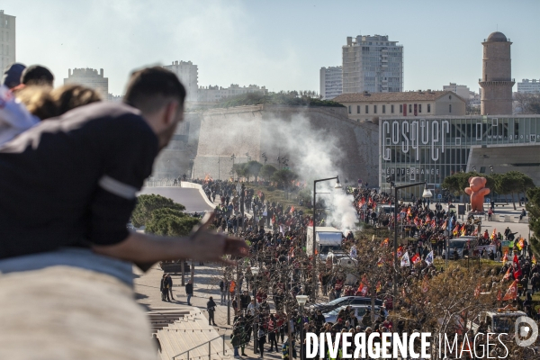 Deuxième manifestation contre la réforme de la retraite à Marseille