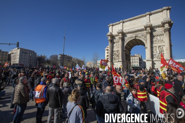 Deuxième manifestation contre la réforme de la retraite à Marseille