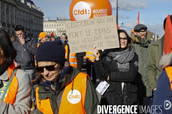 Bordeaux, Manifestation contre la réforme des retraites