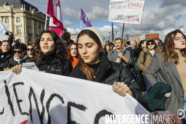 Bordeaux, Manifestation contre la réforme des retraites