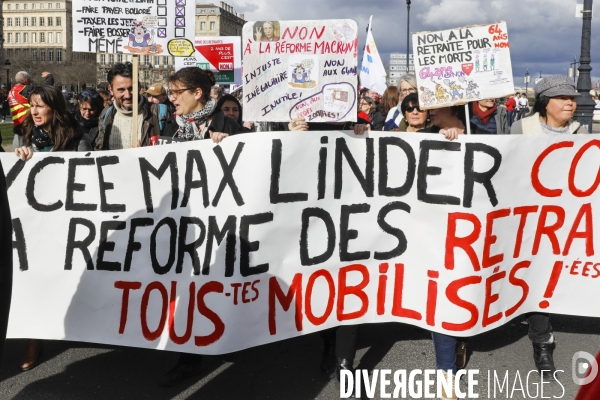 Bordeaux, Manifestation contre la réforme des retraites