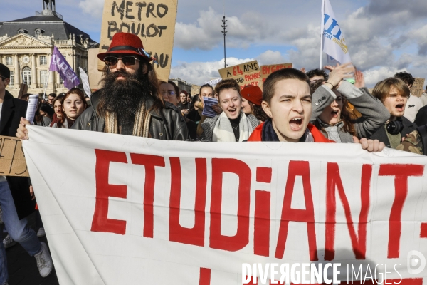 Bordeaux, Manifestation contre la réforme des retraites