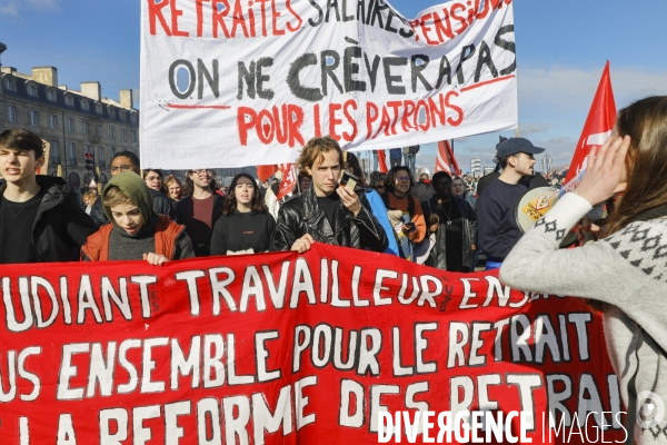 Bordeaux, Manifestation contre la réforme des retraites