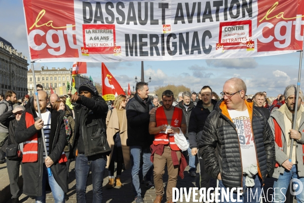 Bordeaux, Manifestation contre la réforme des retraites