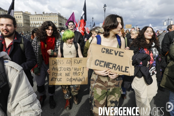 Bordeaux, Manifestation contre la réforme des retraites