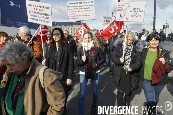 Bordeaux, Manifestation contre la réforme des retraites