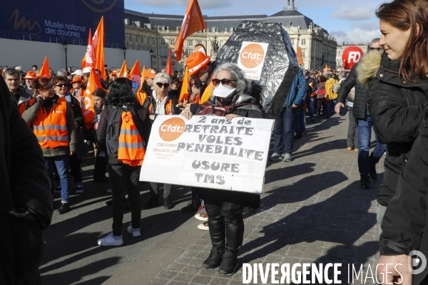 Bordeaux, Manifestation contre la réforme des retraites