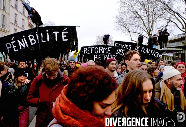 2 éme manifestation nationale contre la reforme des retraites du gouvernement Borne