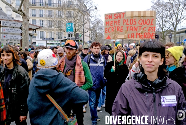 2 éme manifestation nationale contre la reforme des retraites du gouvernement Borne