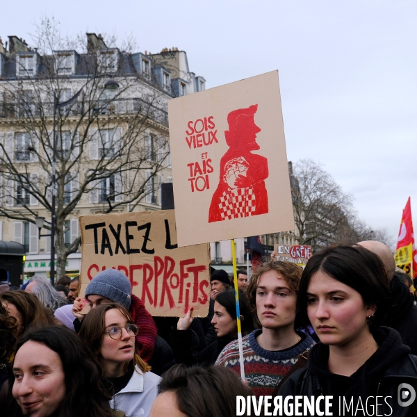 2 éme manifestation nationale contre la reforme des retraites du gouvernement Borne