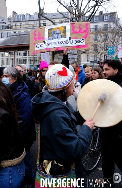 2 éme manifestation nationale contre la reforme des retraites du gouvernement Borne