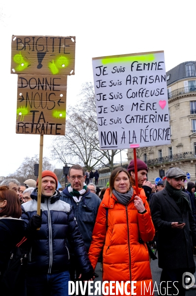 2 éme manifestation nationale contre la reforme des retraites du gouvernement Borne