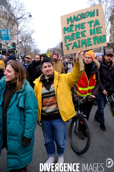 2 éme manifestation nationale contre la reforme des retraites du gouvernement Borne