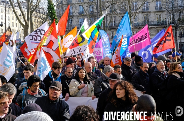 2 éme manifestation nationale contre la reforme des retraites du gouvernement Borne