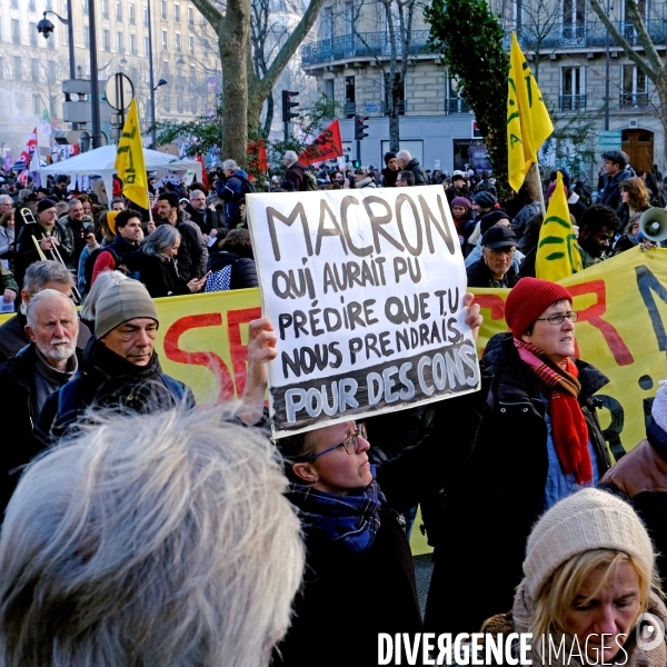 2 éme manifestation nationale contre la reforme des retraites du gouvernement Borne