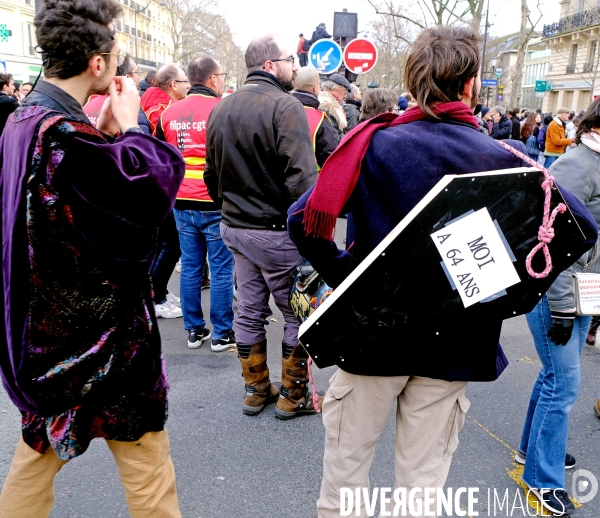 2 éme manifestation nationale contre la reforme des retraites du gouvernement Borne