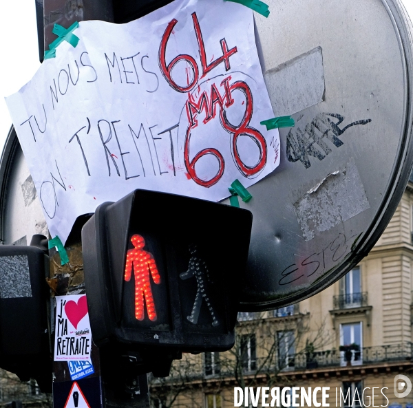 2 éme manifestation nationale contre la reforme des retraites du gouvernement Borne