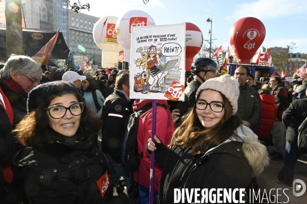 Les jeunes à la manifestation contre la reforme des retraites, paris