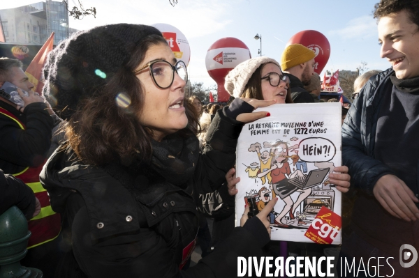 Les jeunes à la manifestation contre la reforme des retraites, paris