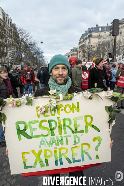 Les jeunes à la manifestation contre la reforme des retraites, paris