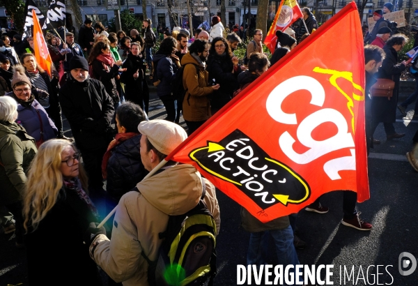 2 éme manifestation nationale contre la reforme des retraites du gouvernement Borne