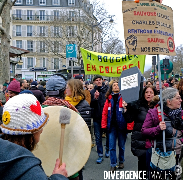 2 éme manifestation nationale contre la reforme des retraites du gouvernement Borne