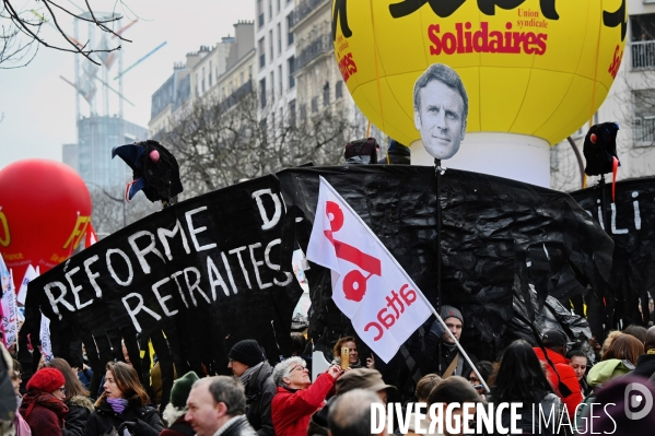 Deuxième manifestation intersyndicale contre la reforme des retraites