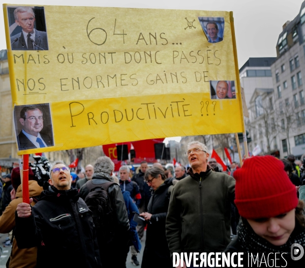 Deuxième manifestation intersyndicale contre la reforme des retraites