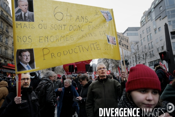 Deuxième manifestation intersyndicale contre la reforme des retraites