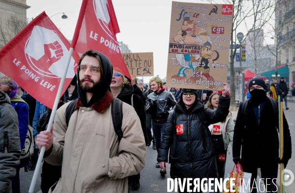 Deuxième manifestation intersyndicale contre la reforme des retraites