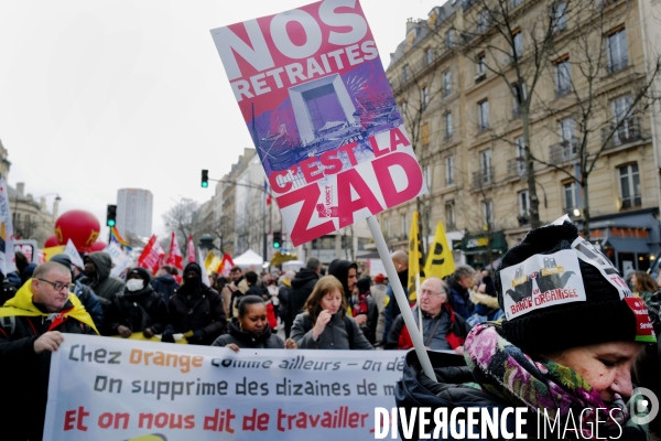 Deuxième manifestation intersyndicale contre la reforme des retraites